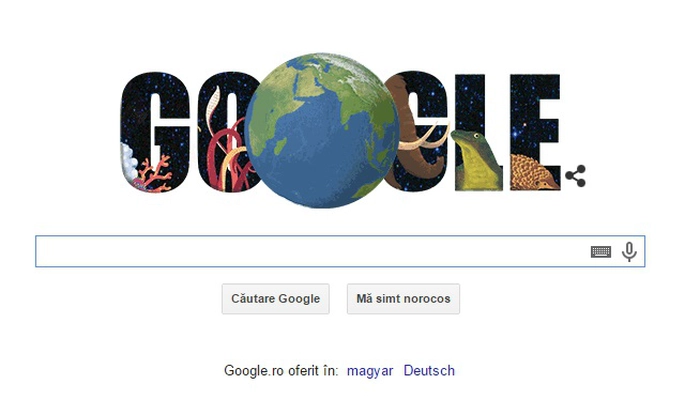logo google de ziua pmantului