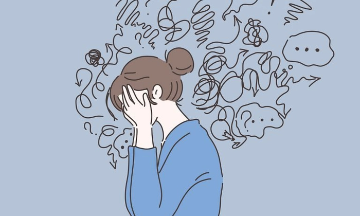 desen cu o femeie care explica anxietatea