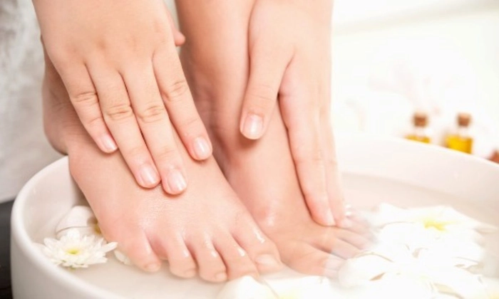 băi de picioare cu flori