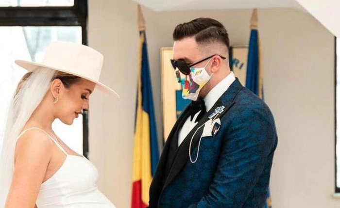 Emily Burghelea cu soțul ei