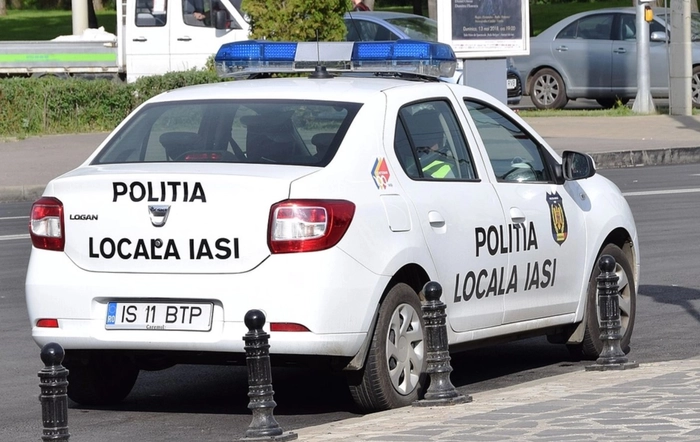 o poză cu o mașină de la Poliția Locală Iași