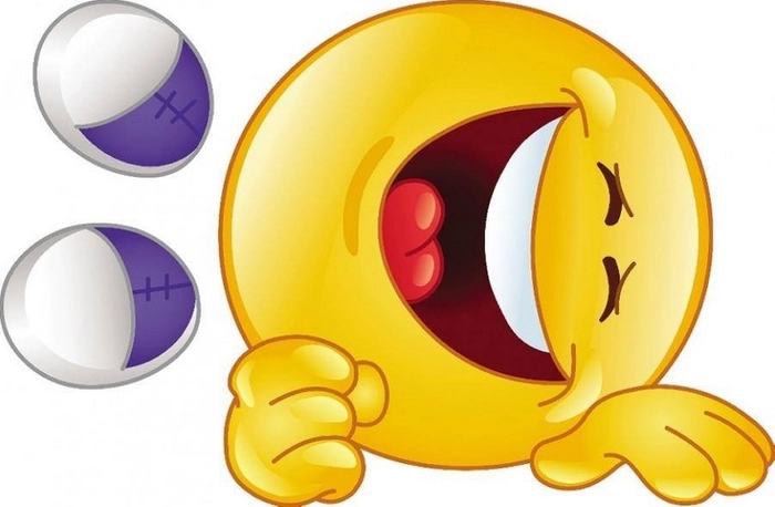 un emoticon galben care râde