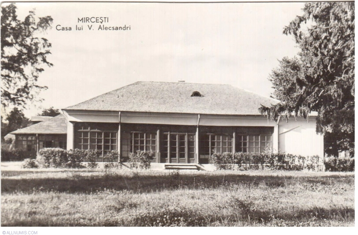 Imagine veche cu casa scriitorului Vasile Alecsandri