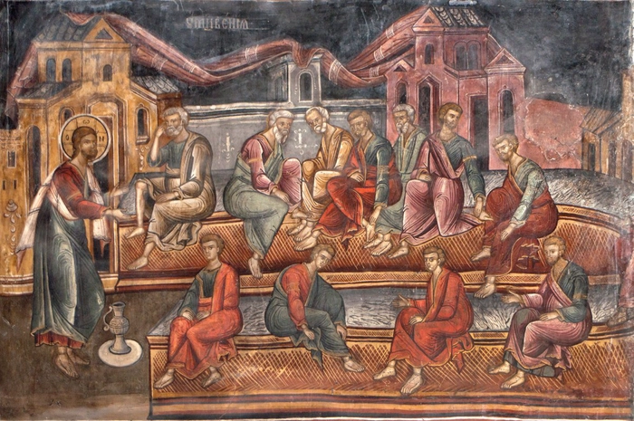 iisus hristos spala picioarele apostolilor