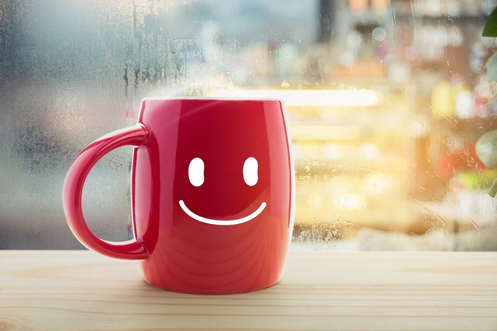 grafica cana de cafea cu model