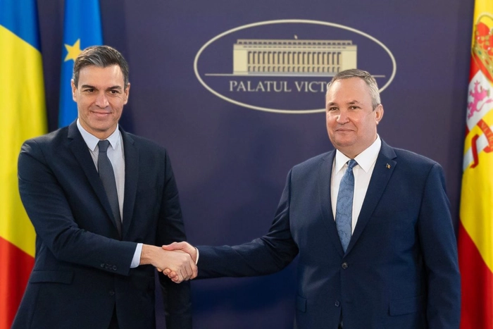 Nicolae Ciucă și Pedro Sanchez