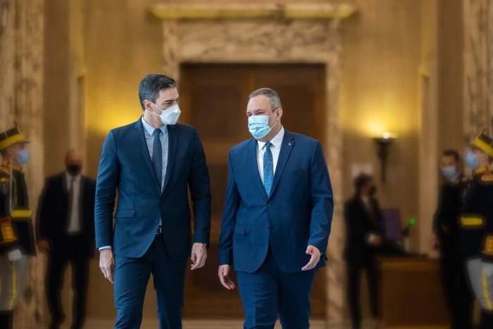 Nicolae Ciucă și Pedro Sanchez