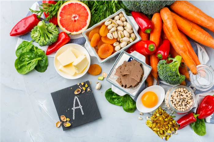 mai multe alimente bogate în vitamina a