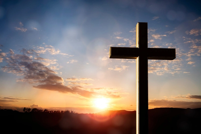 o cruce de lemn în aer liber