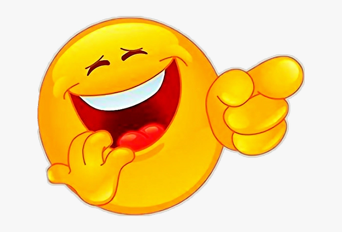 un emoticon care râde