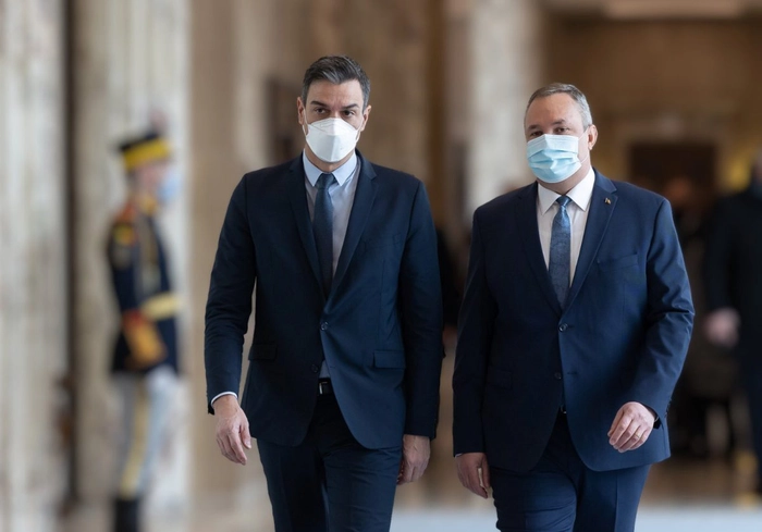 Nicolae Ciucă și Pedro Sanchez