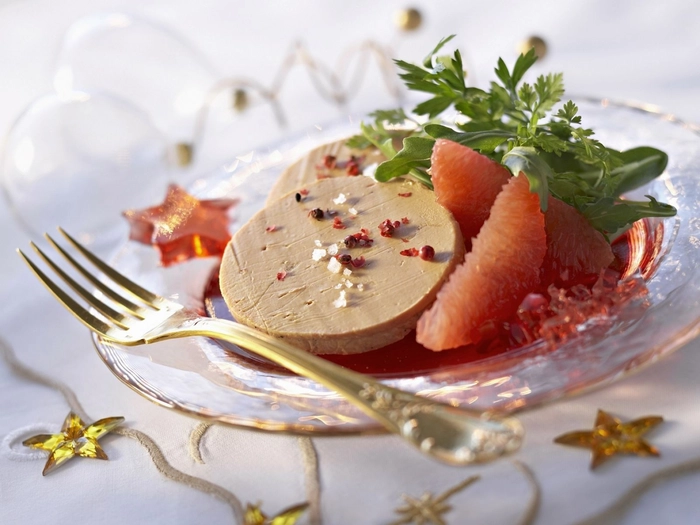 prezentarea unei farfurii a unei retete de foie gras