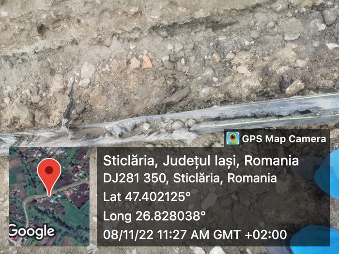 Conducta de gaz avariata