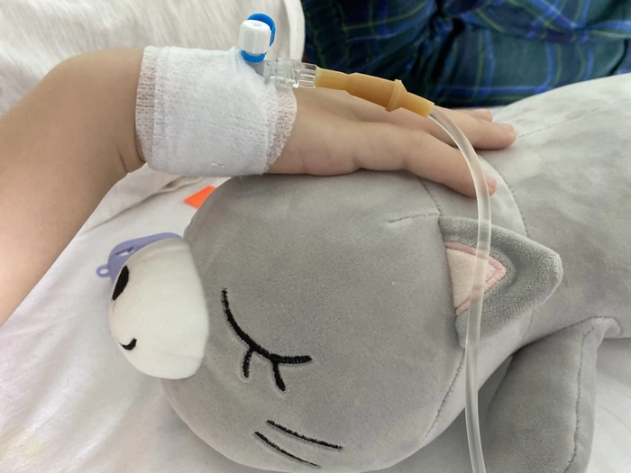 un copil în spital