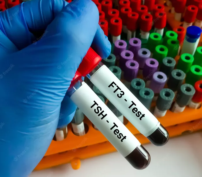medic care tine doua eprubete cu proba pentru un test tsh
