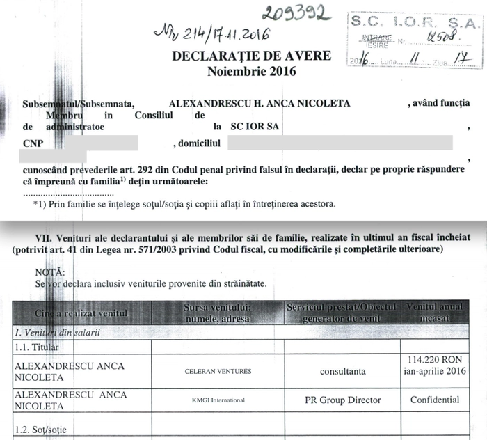 declaratia de avere a ancai alexandrescu