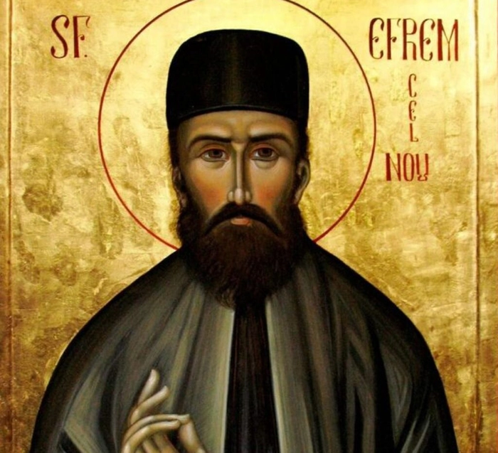 icoană cu sfântul efrem cel nou