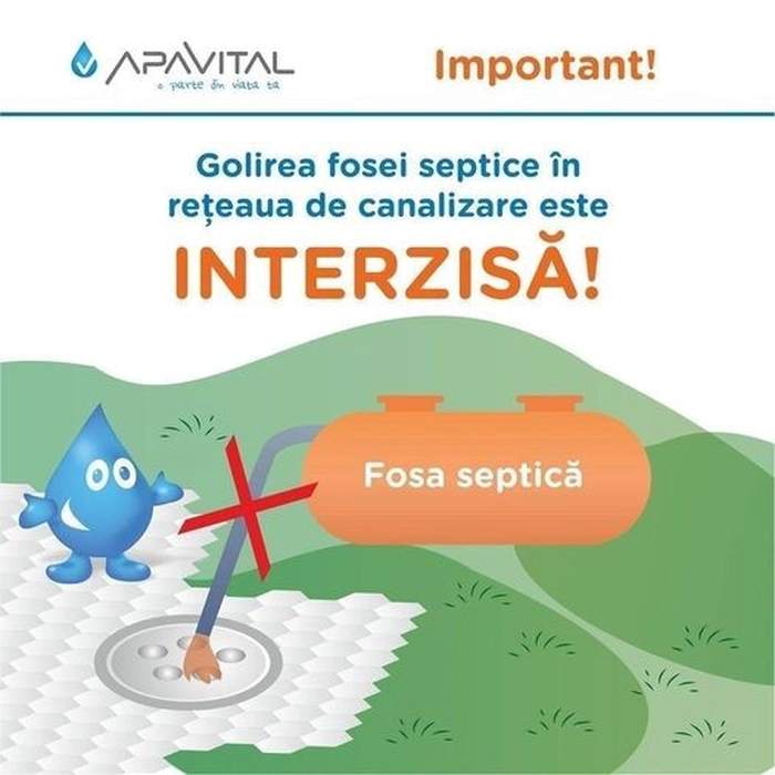  afisul celor de la apavital care interzice golirea foselor septice