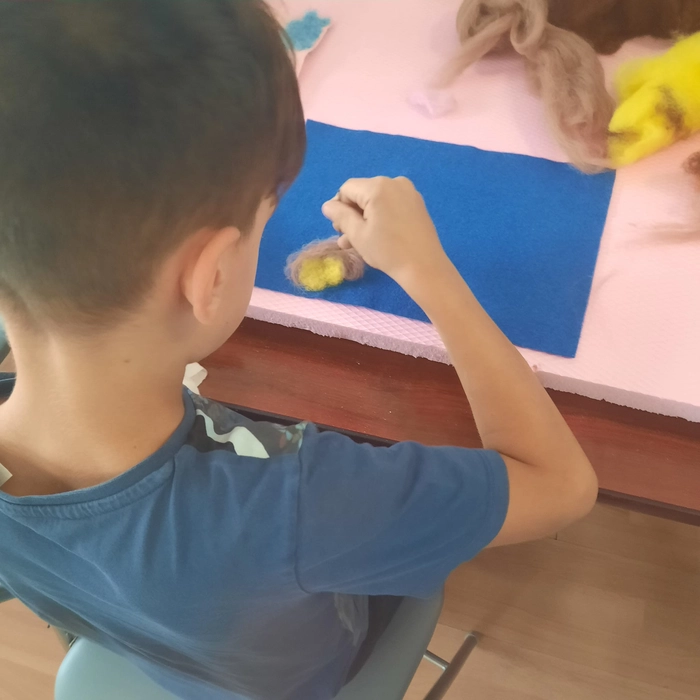 poză cu un copil cu nevoi speciale de la centru