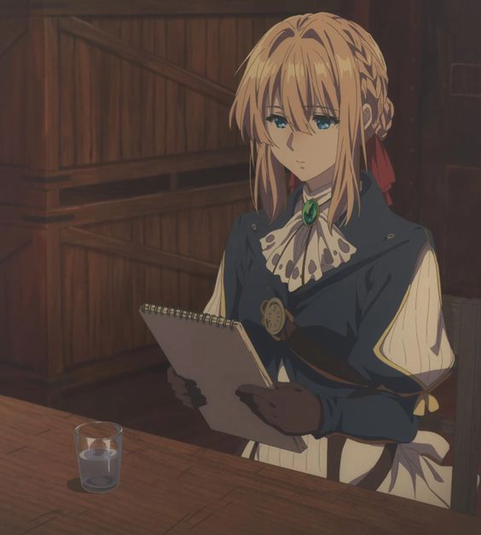 violet evergarden tine un caiet
