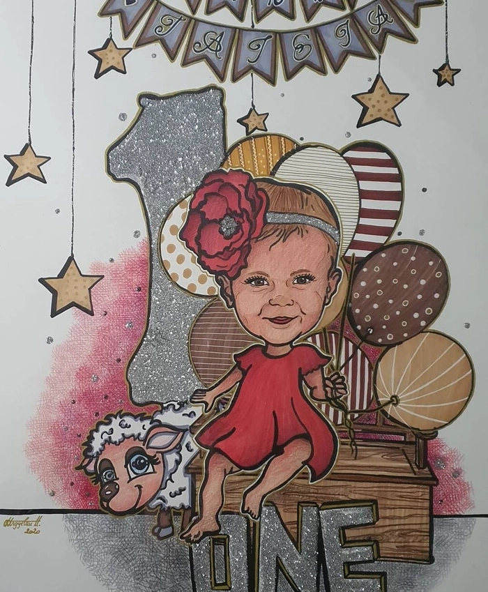 o imagine cu tablourile realizate de Madalina