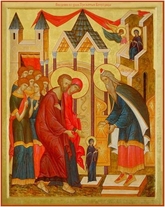  o icoana cu Intrarea Macii Domnului in Biserica