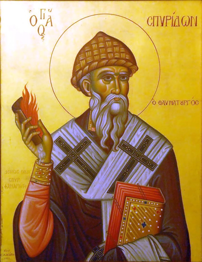 icoana cu sfântul spiridon