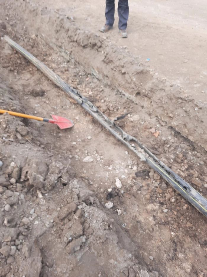  conducta de gaz avariata