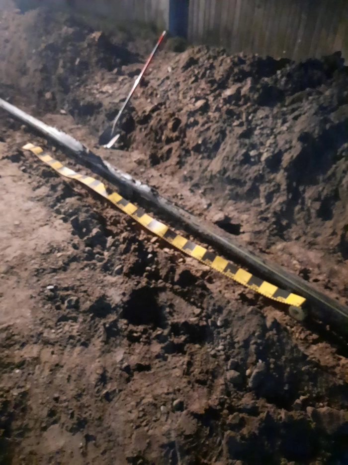 conducta de gaz avariata