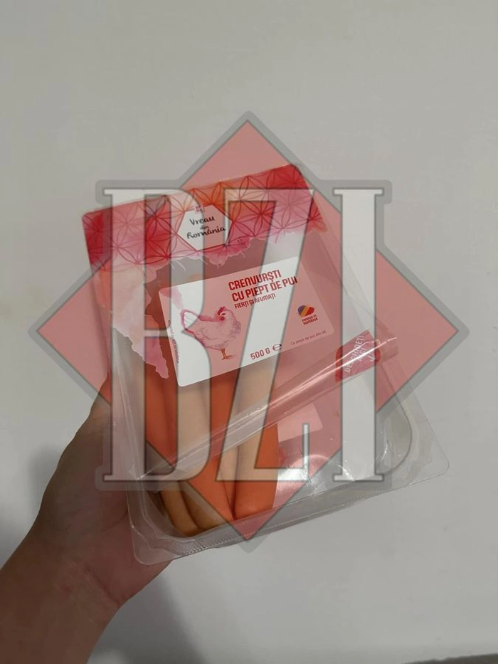 poză cu crenvruști din piept de pui de la Kaufland