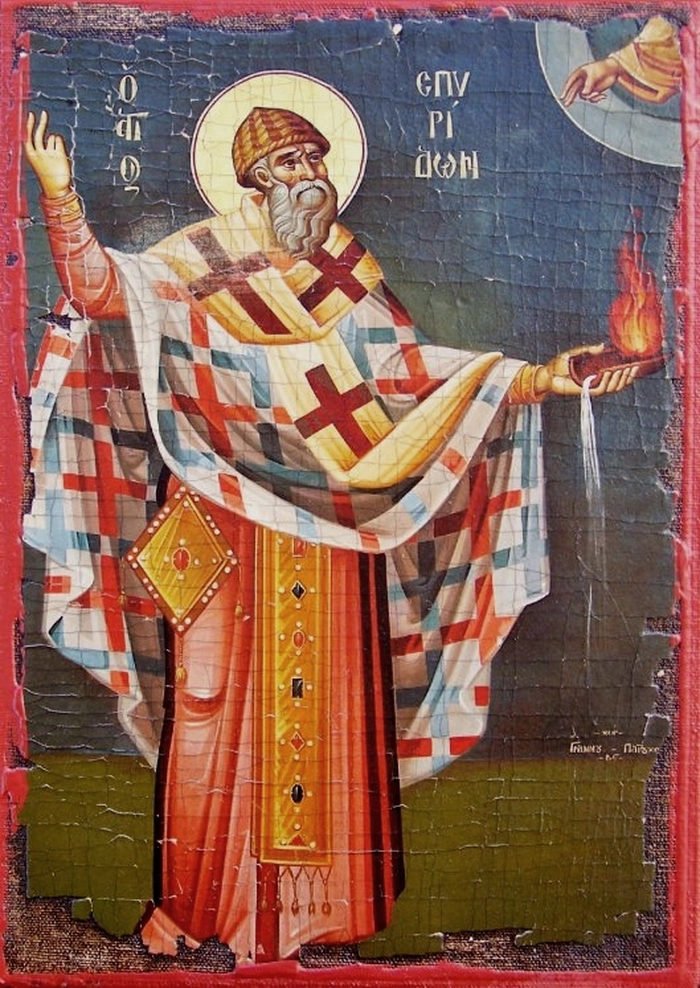o icoana cu Sf. Spiridon