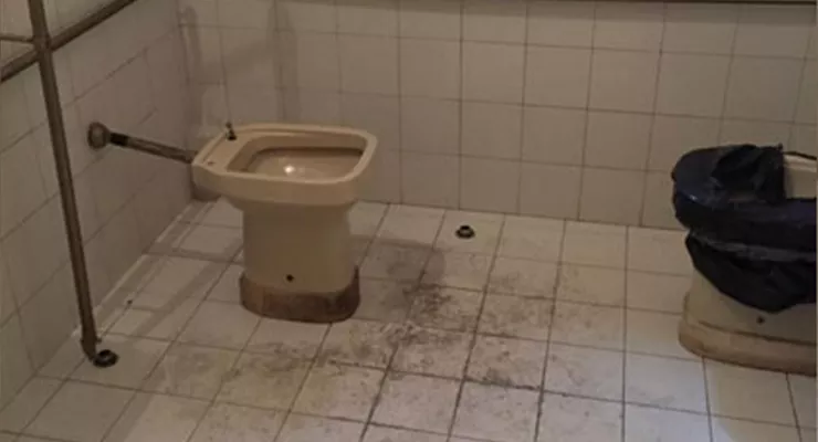 Jaf murdar la Iași Un hoț și-a făcut nevoile pe capacul toaletei din casa unde intrase să fure apoi a întins fecalele pe toți pereții 8211 FOTO