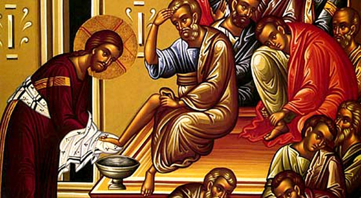 pictura dumnezeu spaland picioarele apostolilor