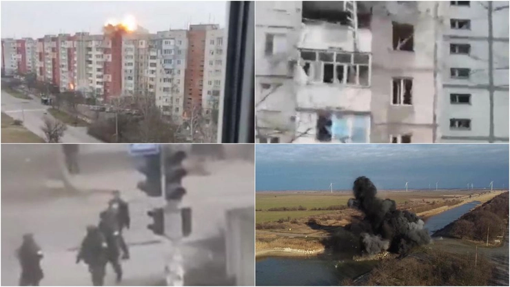 colaj oras Herson, atac al armatei ruse asupra Ucrainei, militari, refugiati ucraineni