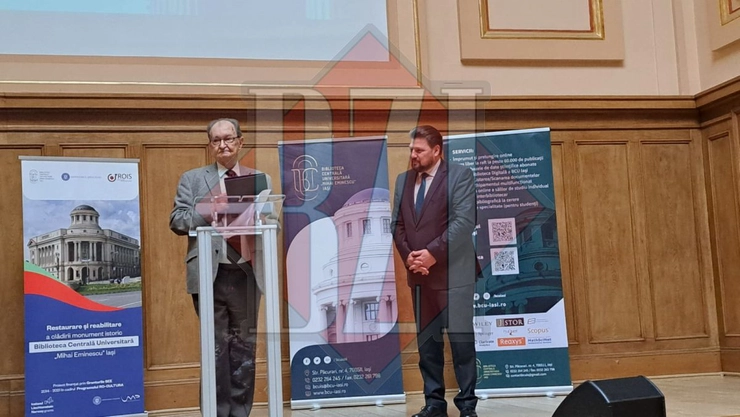 academicianul Bogdan Simionescu alaturi de Ioan Milica
