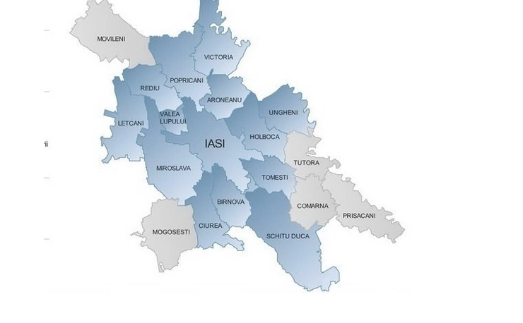  harta zona metropolitana Iasi