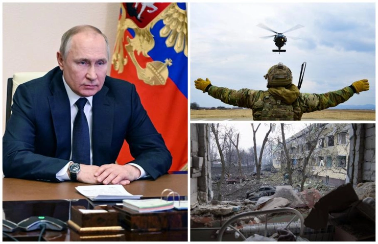 colaj razboi Ucraina, presedintele rus Vladimir Putin, armata rusa si ucraineana, tancuri distruse de explozii