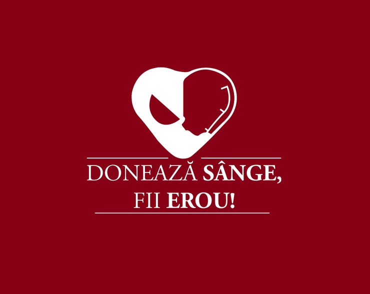  grafica campaniei „Doneaza sange, fii erou”