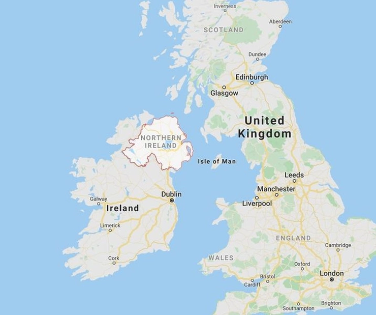 Harta Marea Britanie și Irlanda