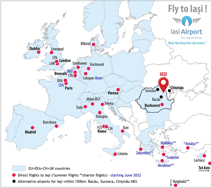 harta de zboruri pe 2022