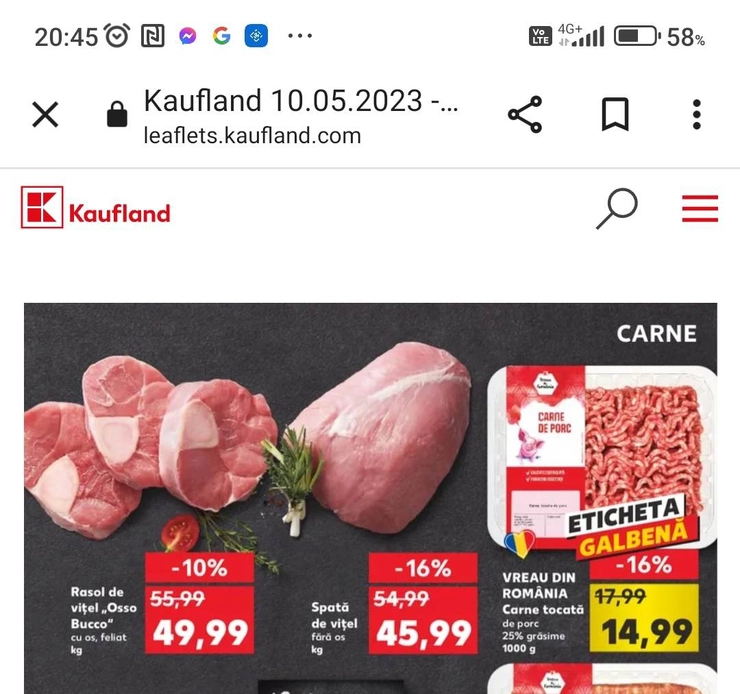 poză cu marca de unde a fost cumpărată carnea
