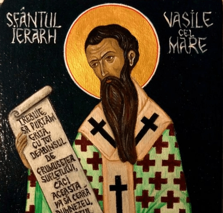 o icoana cu Sfantul Vasile