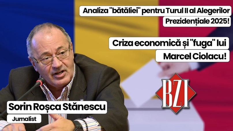 LIVE VIDEO – Super talk-show BZI LIVE săptămânal cu invitatul special permanent, nașul presei din România, senior-jurnalistul Sorin Roșca Stănescu! De la „bătălia” pentru Palatul Cotroceni la criza economică și realitatea geopolitică și geostrategică internațională