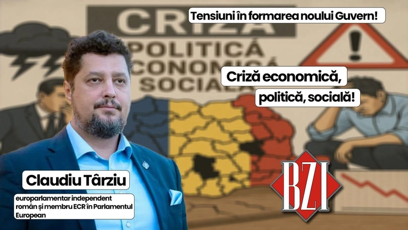 LIVE VIDEO – Top-dezbatere BZI LIVE alături de Claudiu Târziu, europarlamentar independent român și membru ECR în Parlamentul European! Tensiuni în formarea noului Executiv, noi taxe și impozite respectiv probleme grave geopolitice și geostrategice