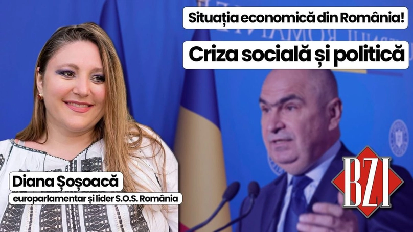 LIVE VIDEO – O nouă super emisiune BZI LIVE alături de europarlamentarul Diana Șoșoacă! România în pragul colapsului financiar: eșecul guvernărilor dezastruoase