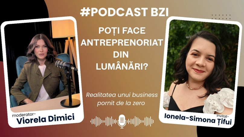 LIVE VIDEO – Țifui Ionela-Simona, fondatoarea Luluma, la PodcastBZI: Poți face antreprenoriat din lumânări?