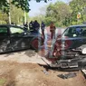 Accident rutier pe șoseaua Bucium Două autoturisme au intrat în coliziune