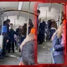 Scene ireale Ring de K1 într-un tramvai din Iași. Călătorii au început să filmeze când au văzut că zboară pumni și picioare 8211 FOTOVIDEO