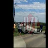 Accident rutier în Miroslava. Un autoturism s-a răsturnat