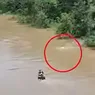 Momentul în care un pompier s-a aruncat în râu pentru a-i salva pe cei trei tineri luați de viitură Ce s-a întâmplat înainte să ajungă la ei